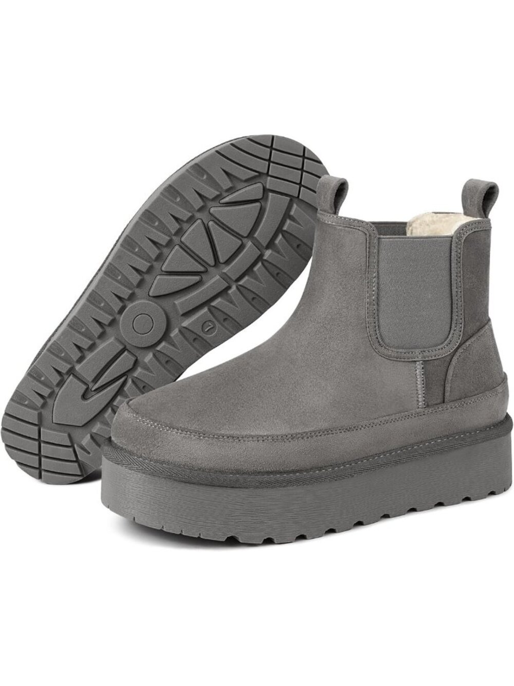Cozy Winter Platform Ankle Boots for Women | Slip-On Snow Booties